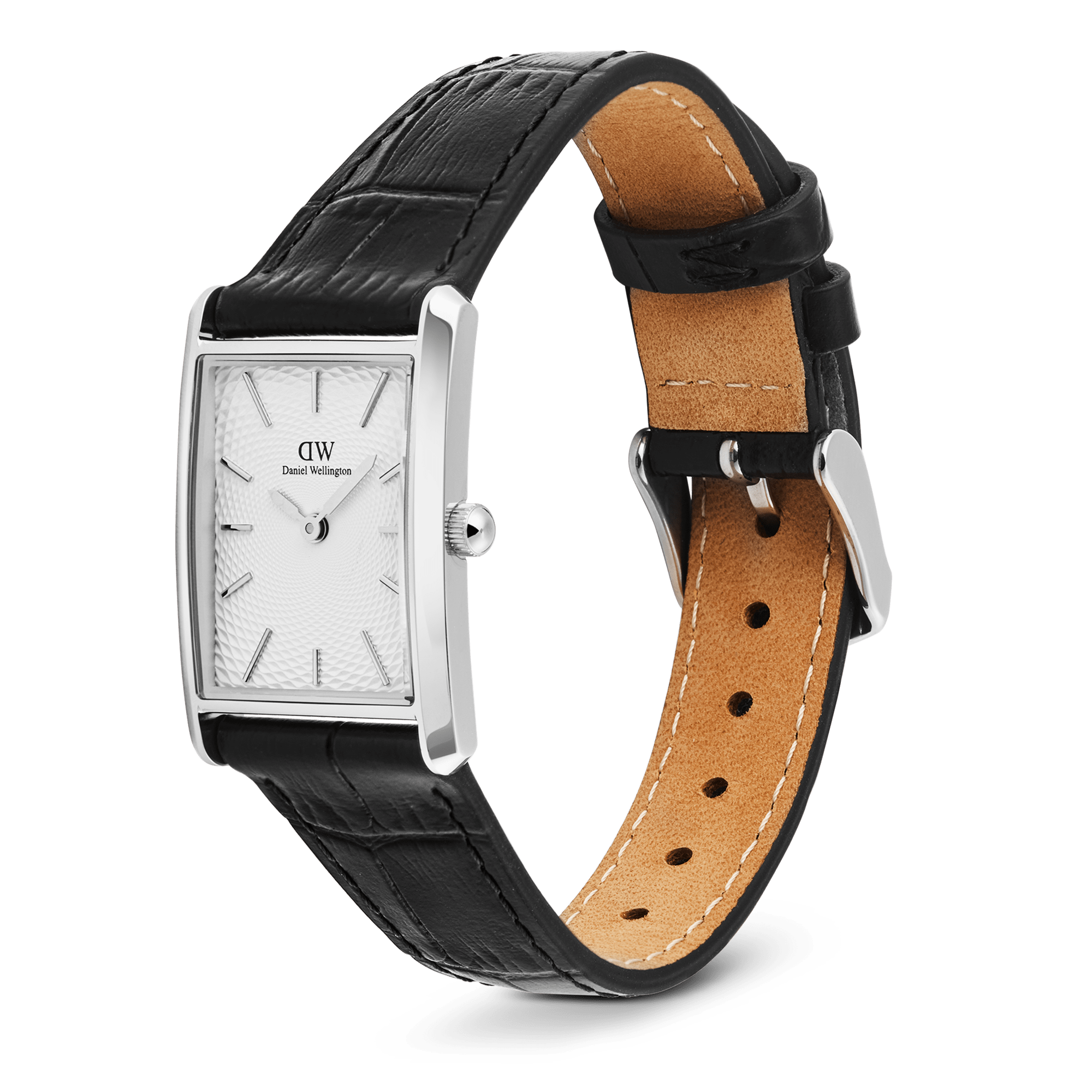 Daniel Wellington Bound Black Crocodile Guilloché Silver DW00100898