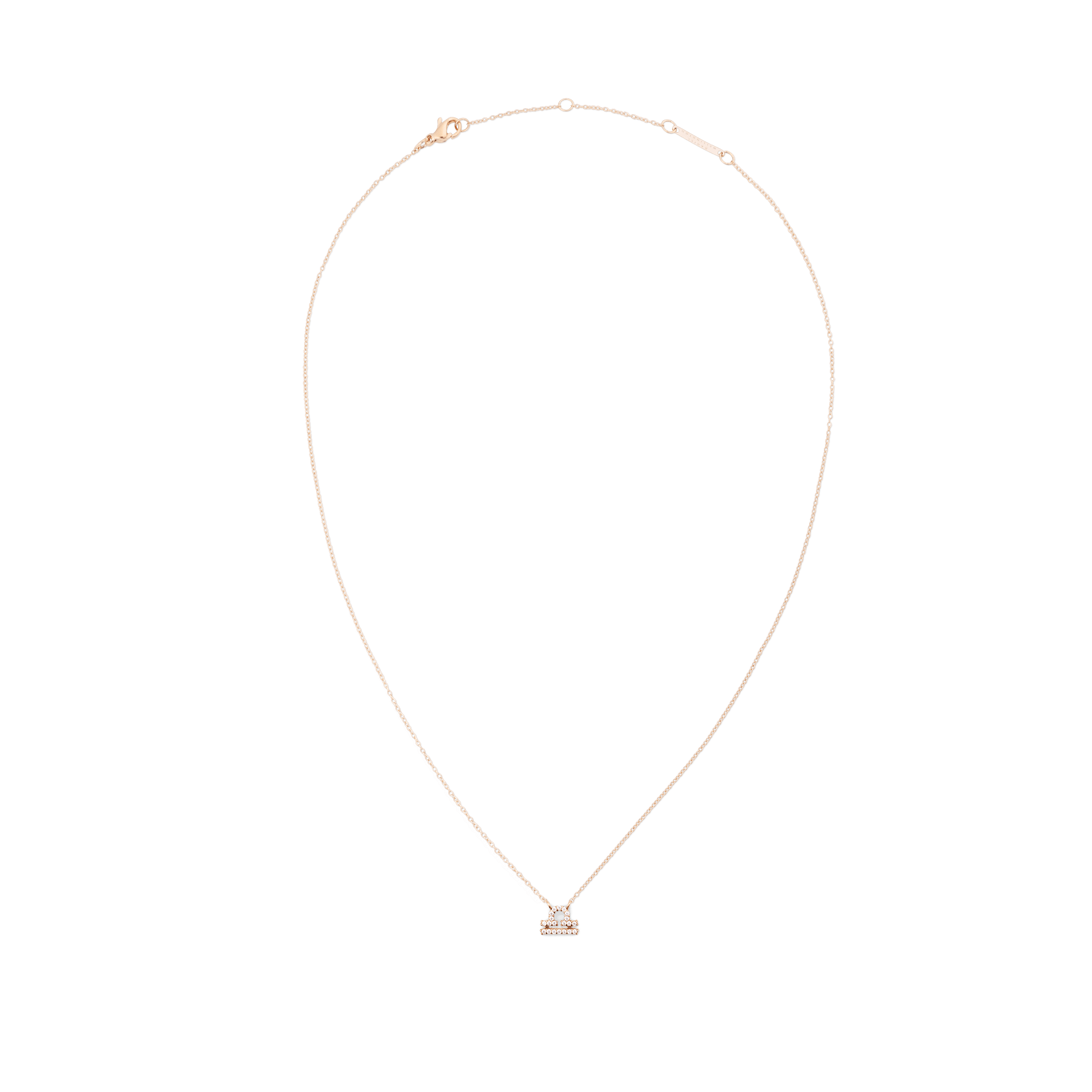 Daniel Wellington Zodiac Crystal Necklace Rose Gold