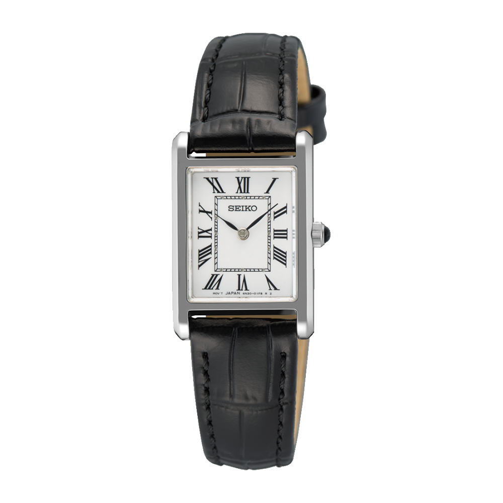 Seiko Ladies Classic Square Case White Dial Watch SWR107P