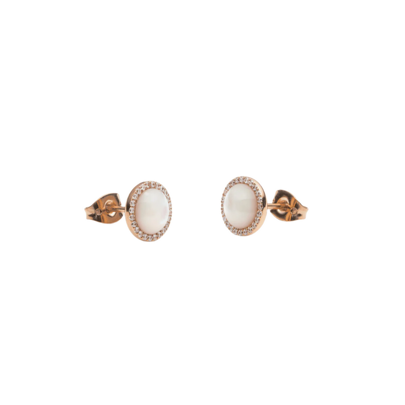 Daniel Wellington Audrey Mother of Pearl Rose Gold Earrings DW00401411