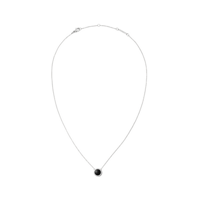 Daniel Wellington Audrey Black Agathe Silver Necklace DW00401456