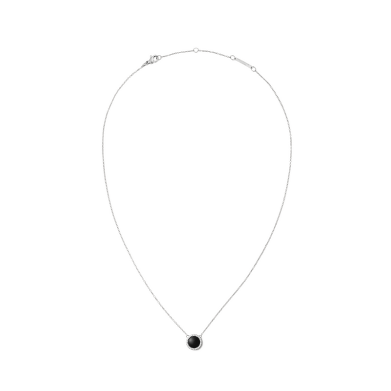 Daniel Wellington Audrey Black Agathe Silver Necklace DW00401456