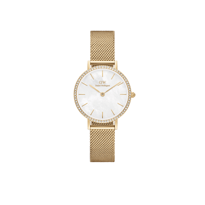 Daniel Wellington Petite 28mm Bezel Mesh White Watch DW00100662