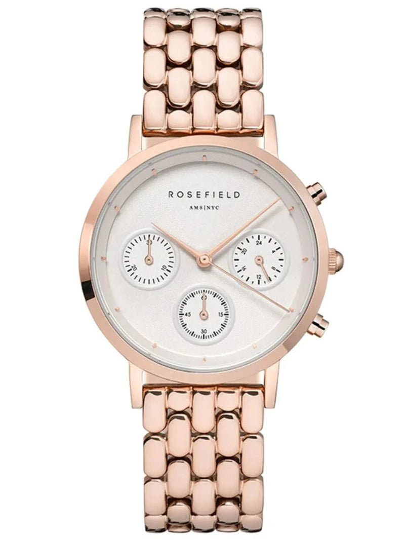 Rosefield Gabby 33mm White Dial Rosegold Stainless Steel Watch NWG-N91