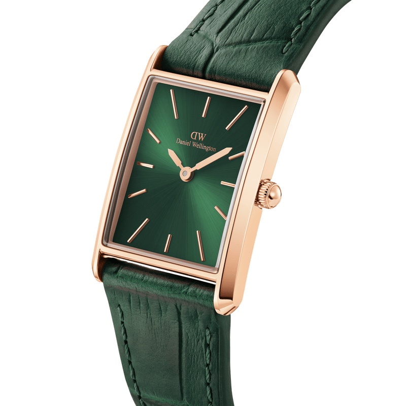 Daniel Wellington Bound Crocodile Emerald Sunray Rose Gold Watch DW00100694