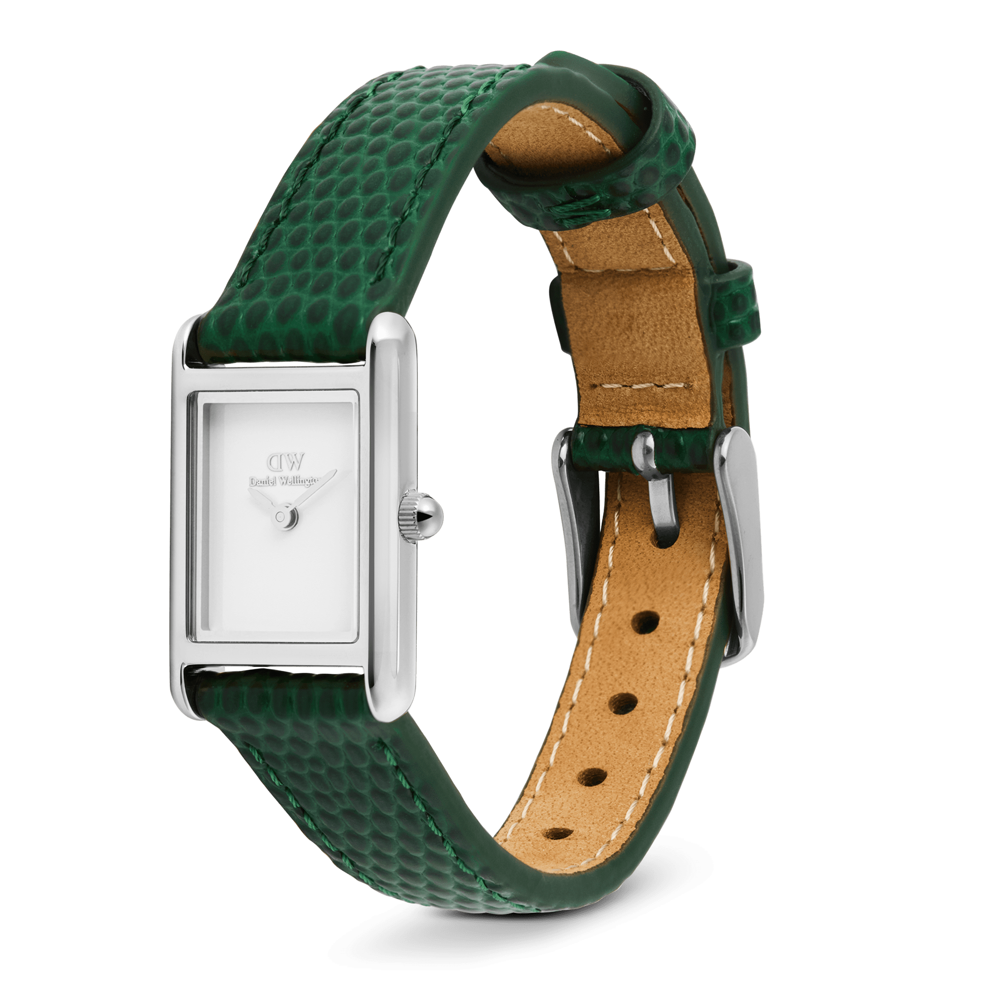 Daniel Wellington Bound Mini Green Lizard Silver DW00100902