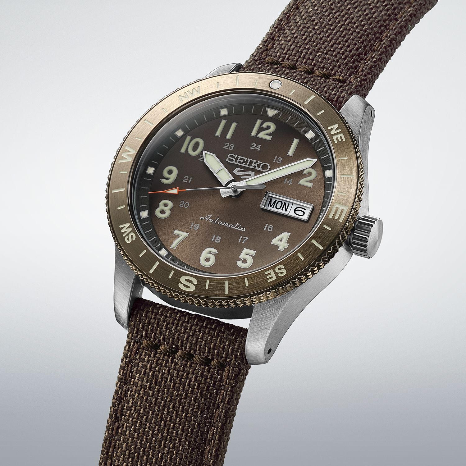 Seiko 5 Sports Field Brown Dial Nylon Strap HDB009K