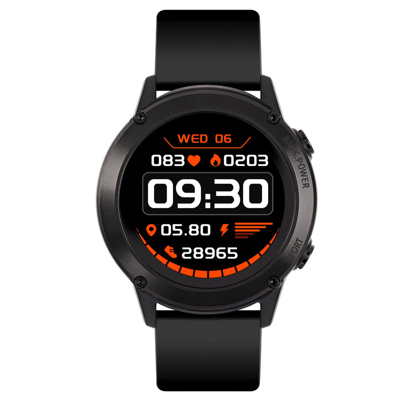 Reflex Active Series 18 Black Silicone Strap GPS Smart Watch RA18-2148