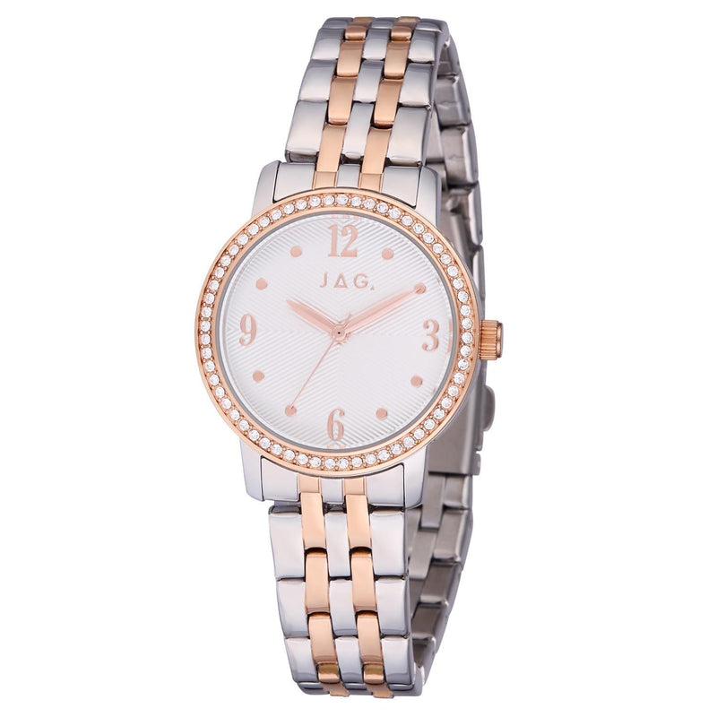 Jag Stephanie Rose Gold Dial 32mm Watch J2444A