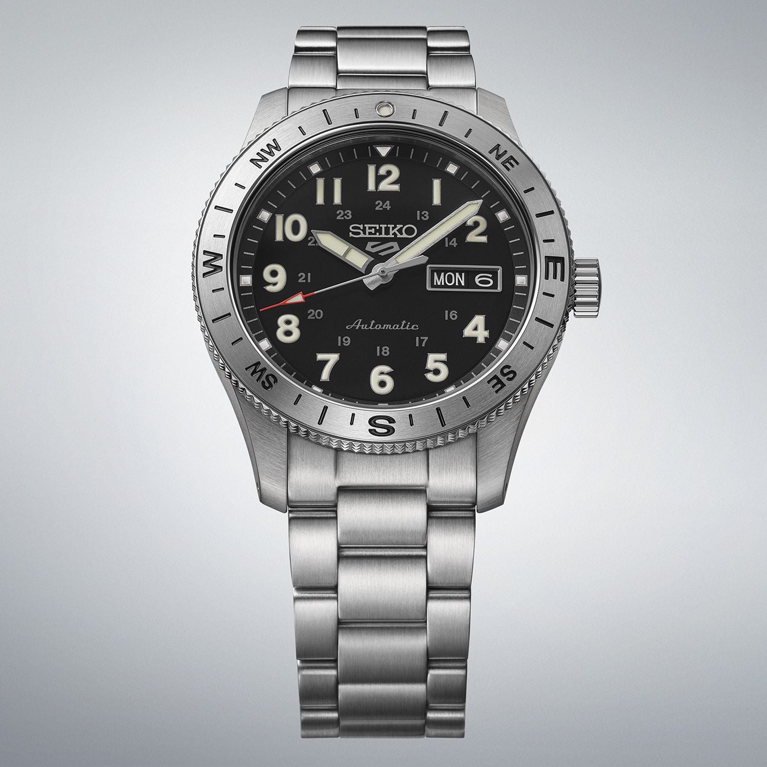 Seiko 5 Sports Field Black Dial Stainless Steel HDB006K