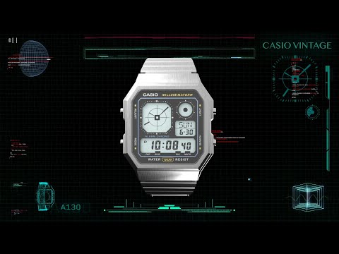 Casio Vintage Analog Display Stainless Steel Watch A130WE-1A