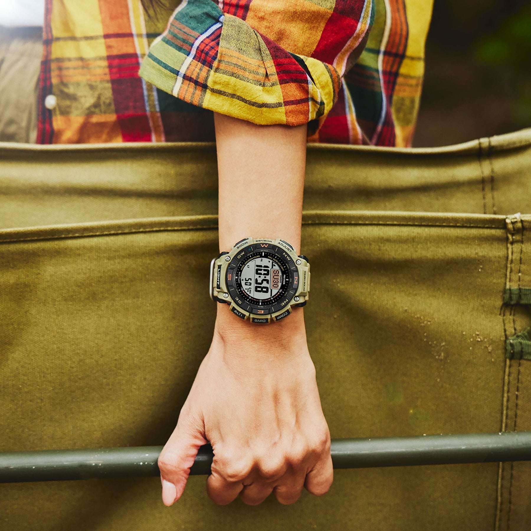 Casio PRO TREK Eco-Friendly Edition with Dual-Layer Display and Recycled Resin Strap PRG340SC-5D