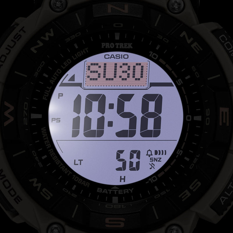Casio PRO TREK Eco-Friendly Edition with Dual-Layer Display and Recycled Resin Strap PRG340SC-5D
