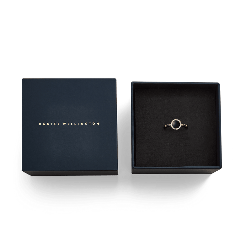 Daniel Wellington Audrey Black Agathe Rose Gold Ring