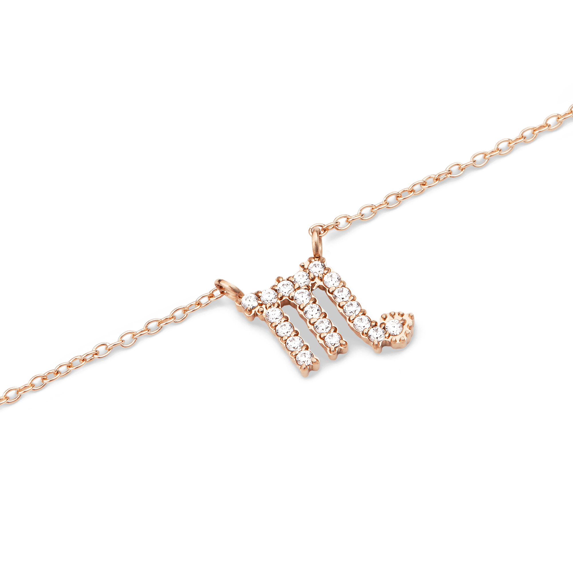 Daniel Wellington Zodiac Crystal Necklace Rose Gold