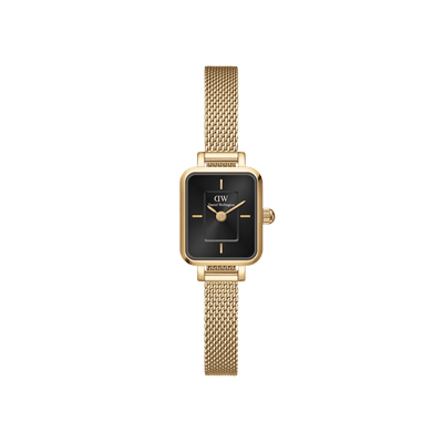 Daniel Wellington Quadro Mini 15x18mm Evergold G Black DW00100652