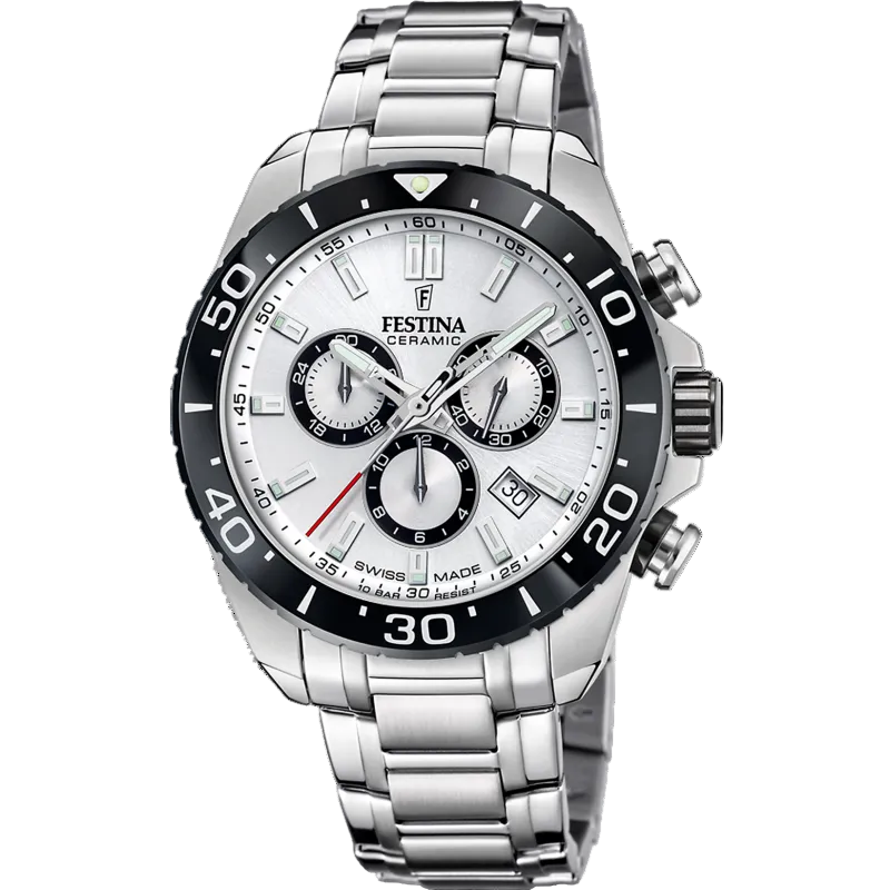 Festina Swiss Made White Dial Stainless Steel Men's Watch F20042/1