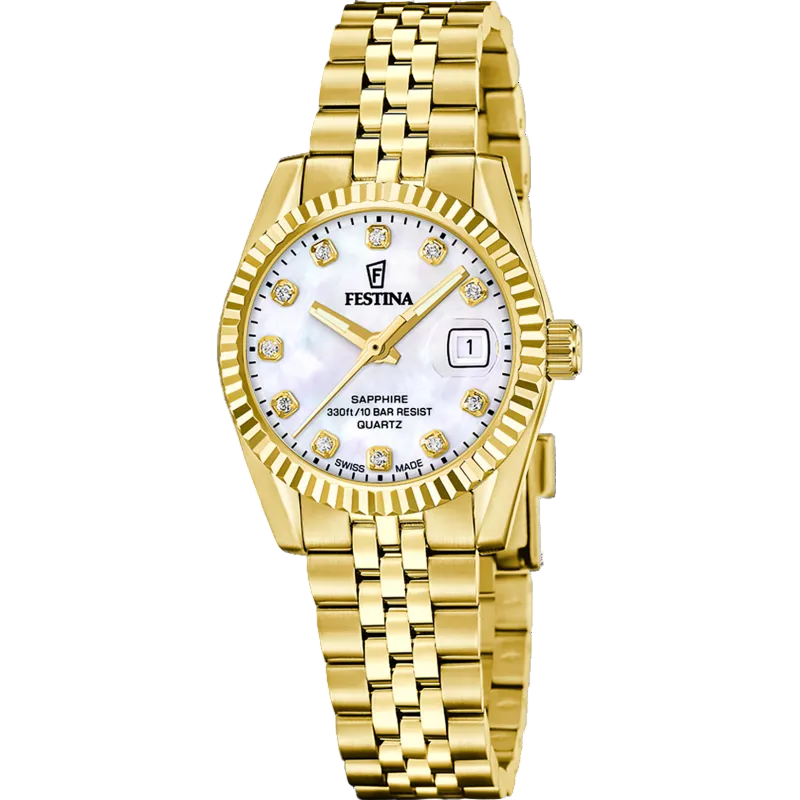 Festina Swiss Made Classic White Dial Stainless Steel Women’s Watch F20089/1