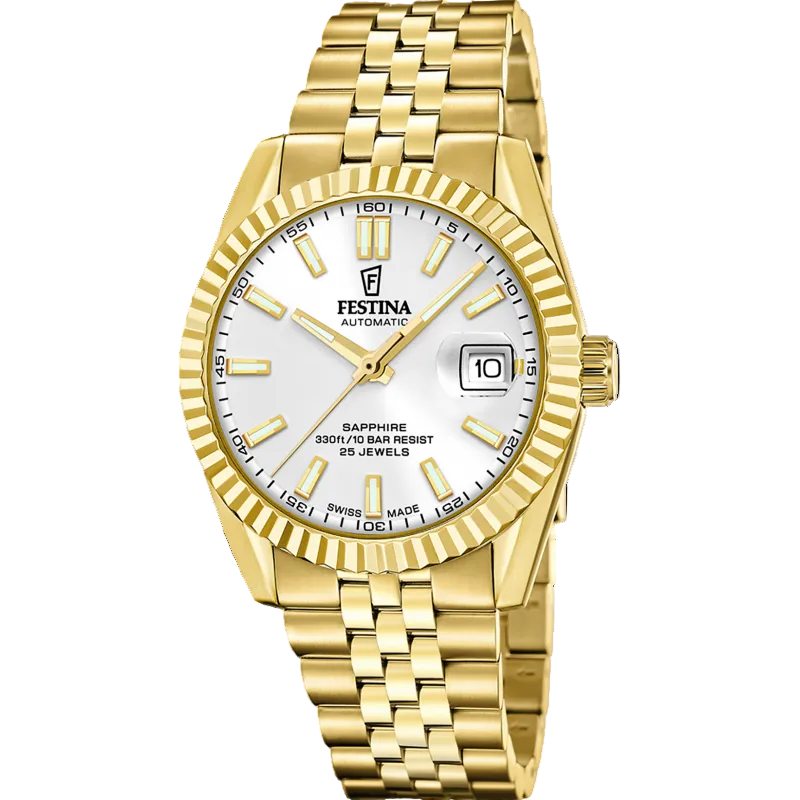 Festina Swiss Made Automatic White Dial Stainless Steel Men’s Watch F20092/1