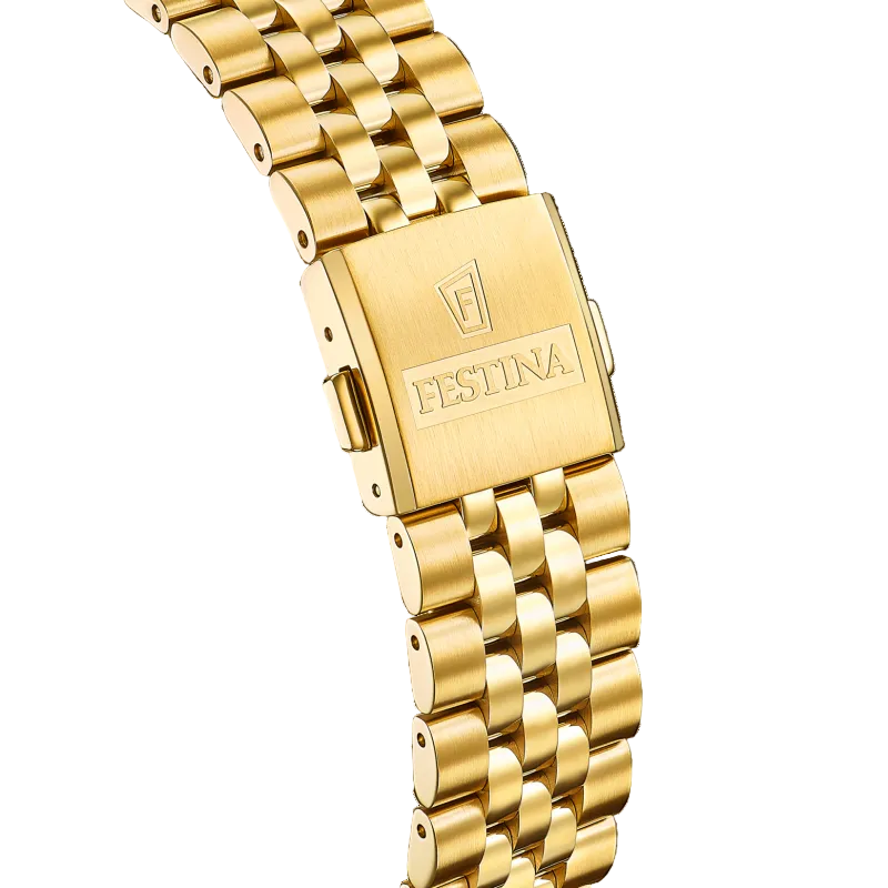 Festina Swiss Made Automatic Gold Dial Stainless Steel Men’s Watch F20092/2