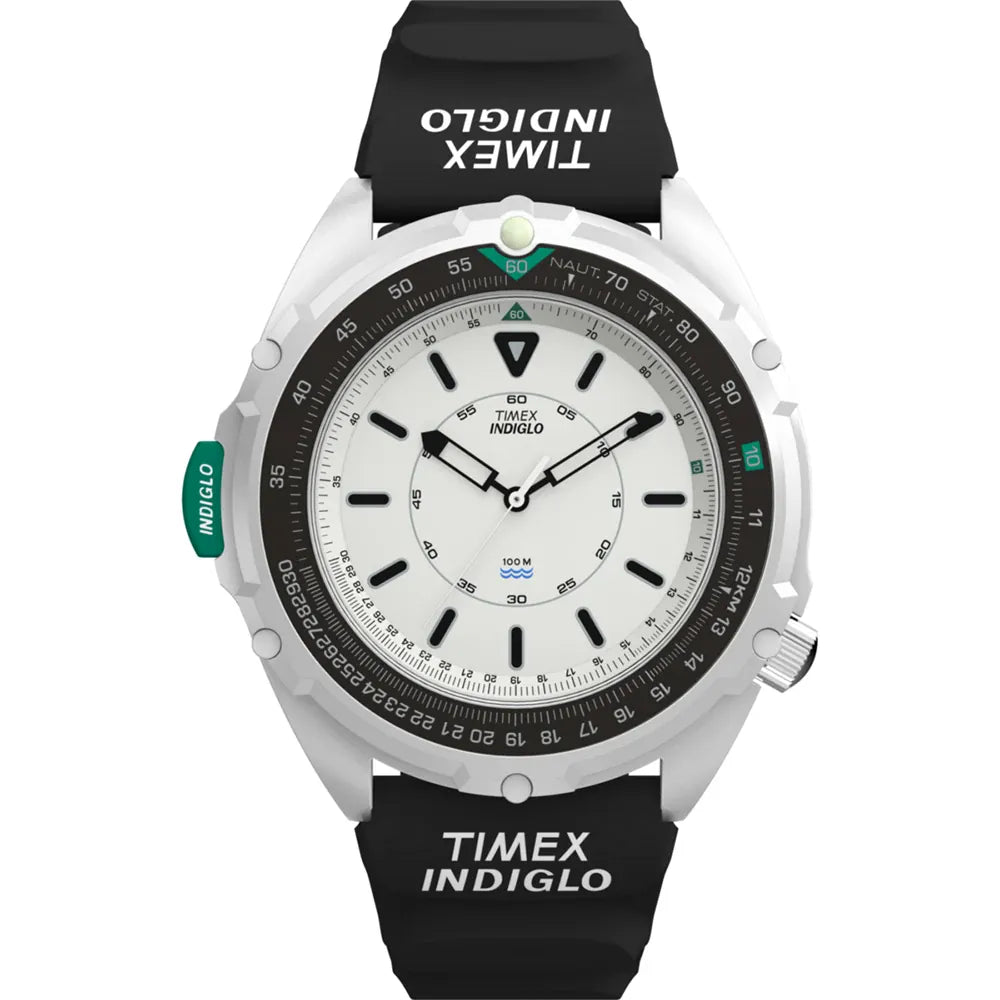Timex Lab 1995 Intrepid Reissue Black Rubber Band Indiglo TW2Y05800