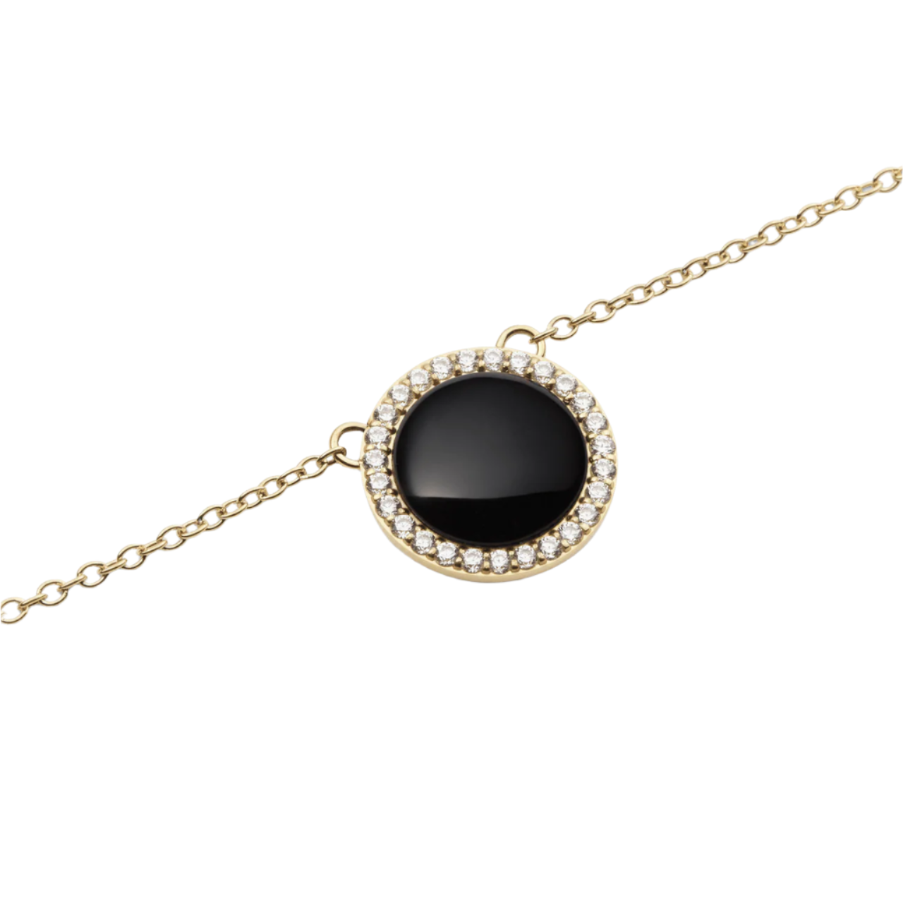 Daniel Wellington Audrey Black Agathe Gold Necklace DW00401444