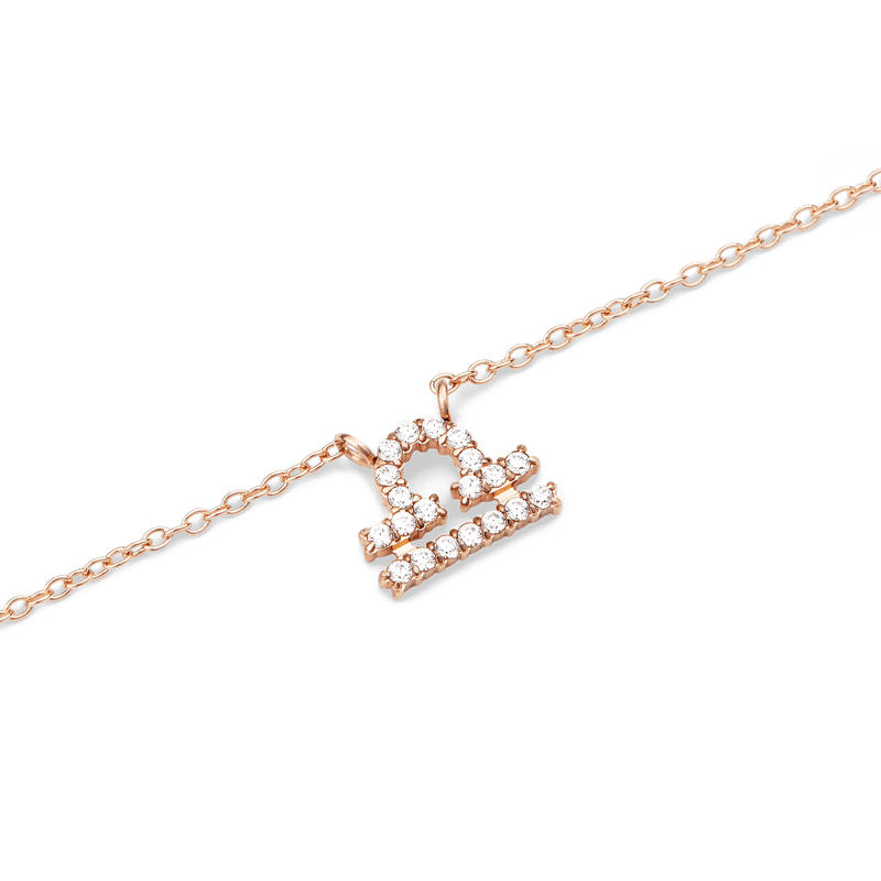 Daniel Wellington Zodiac Crystal Necklace Rose Gold