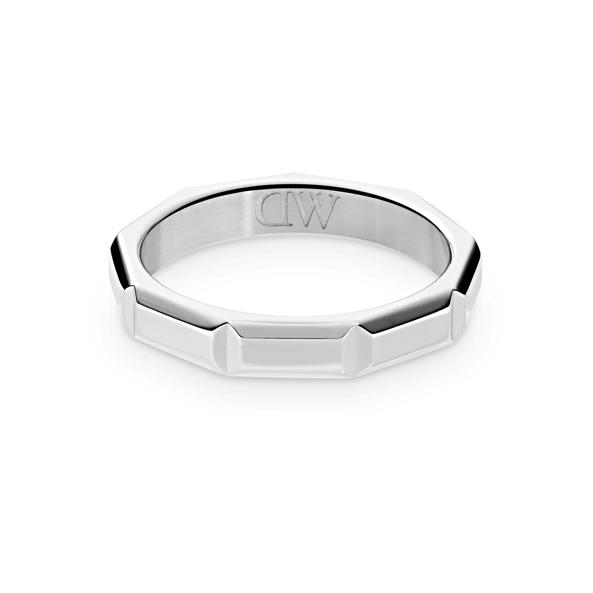 Daniel Wellington Bric Ring Icon Silver in recycled stainless steel