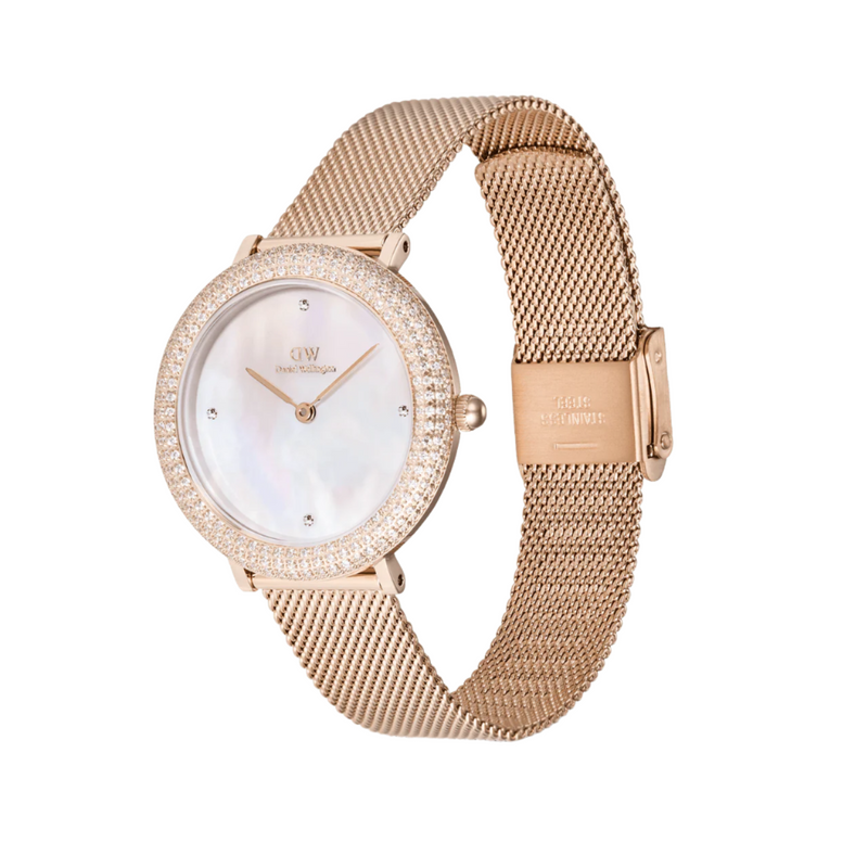 Daniel Wellington Crystalline Bezel Melrose White Dial Watch DW00100823