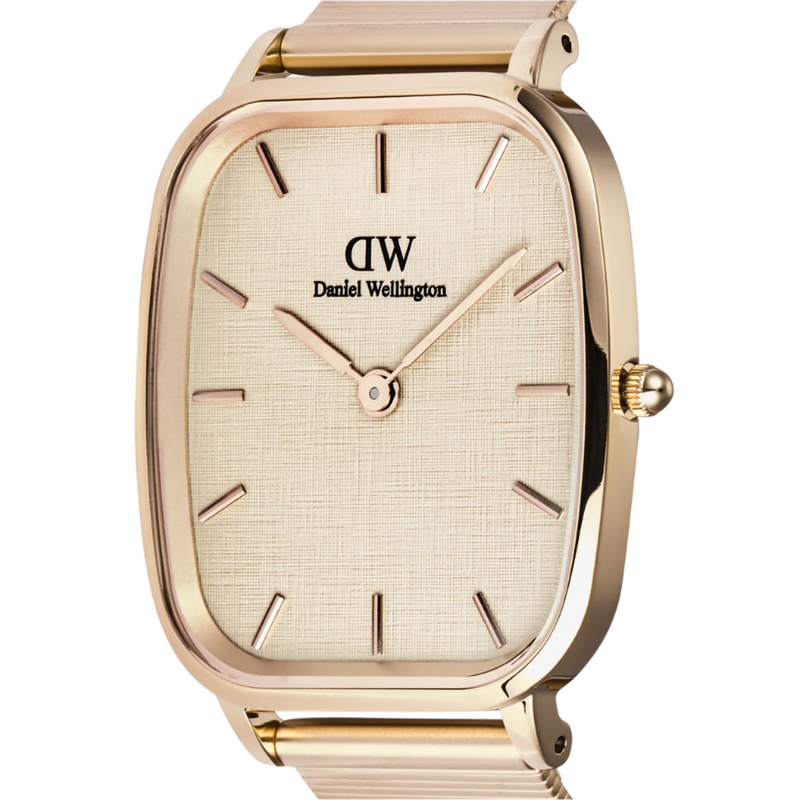 Daniel Wellington Marlon Melrose Wire Vintage Linen Pattern Dial Watch DW00100815