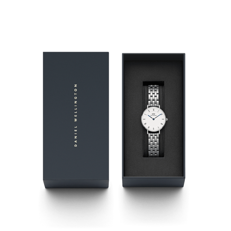 Daniel Wellington Petite Roman Numerals 5-Link Silver Watch DW00100685