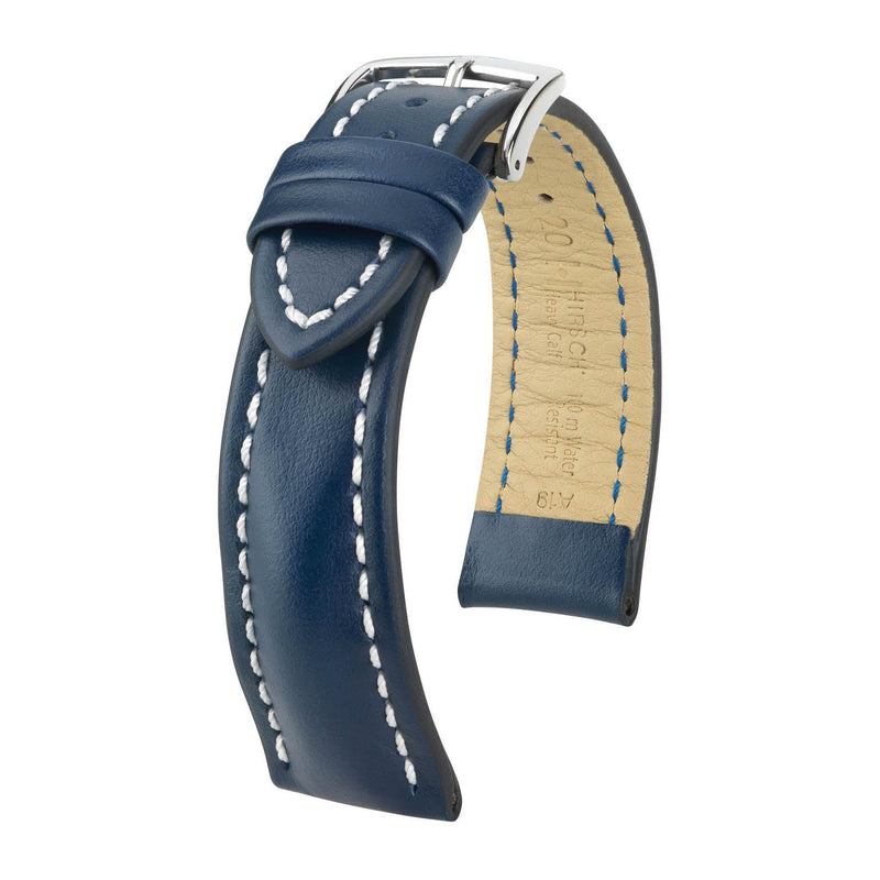 Hirsch Heavy Calf Blue Water-Resistant Calf Leather Watch Band