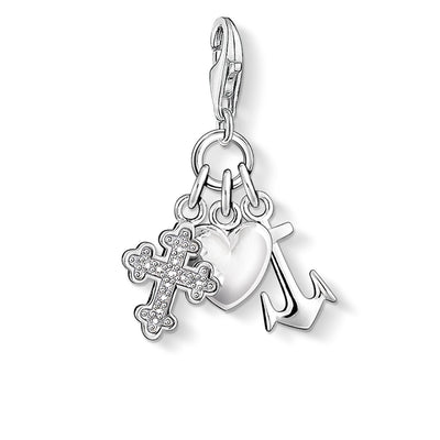 Thomas Sabo Charm Pendant "Cross, Heart, Anchor"