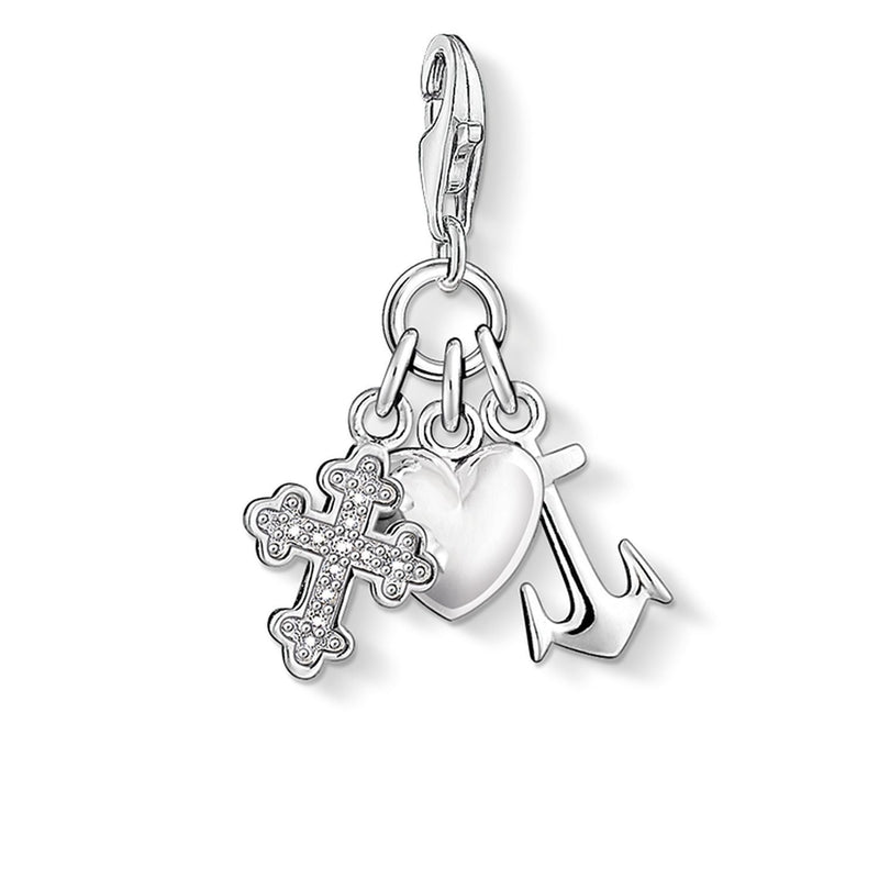 Thomas Sabo Charm Pendant "Cross, Heart, Anchor"