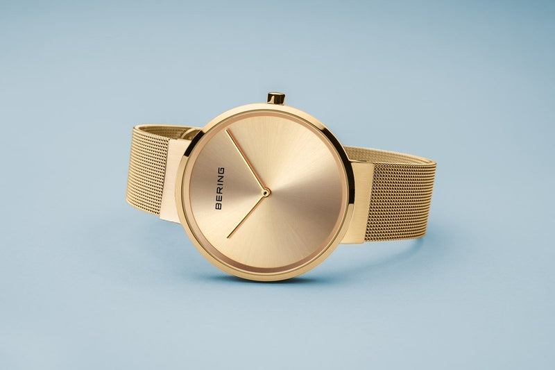 Bering Classic Brushed Gold 39mm Unisex Watch