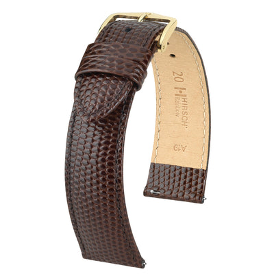 Hirsch Rainbow Brown Lizard Embossed Watch Band