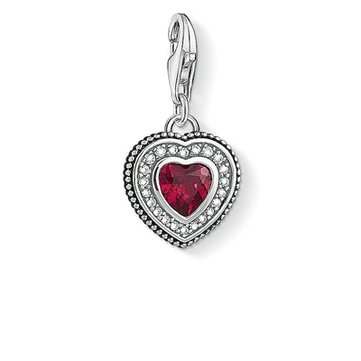 Thomas Sabo Charm Pendant"Heart With Red Stone"