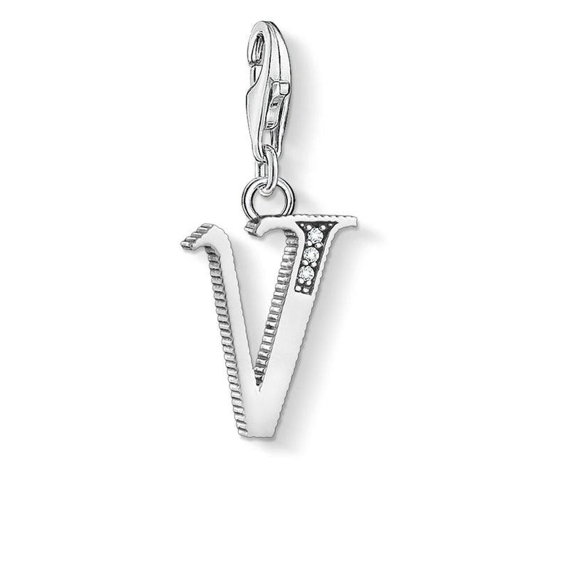 Thomas Sabo Charm Pendant "Letter v  Silver"