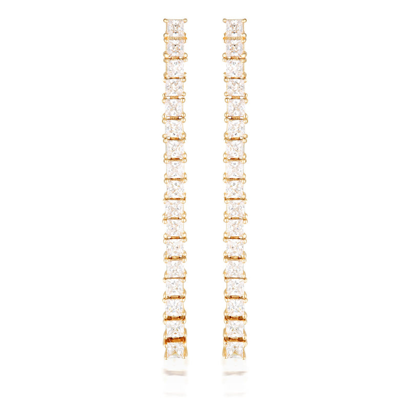 GEORGINI ICONIC BRIDAL VERA EARRINGS GOLD