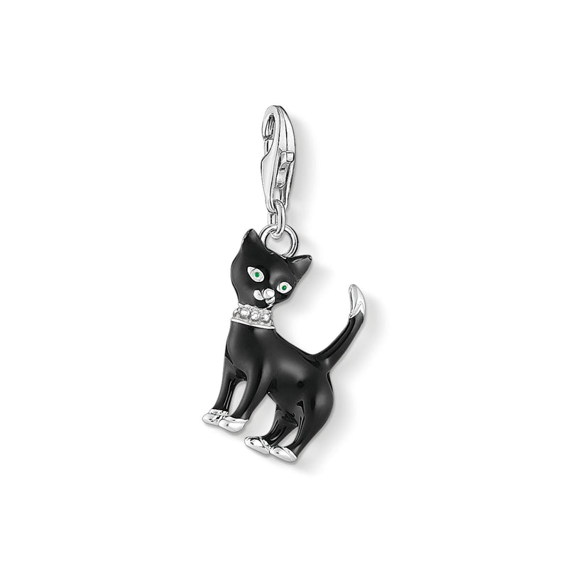 THOMAS SABO Charm pendant cat black