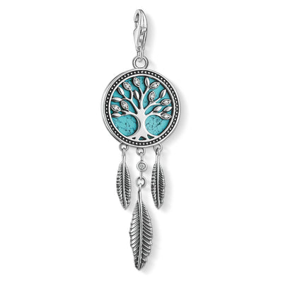 Thomas Sabo Charm Pendant Dreamcatcher Tree Of Love Turquoise