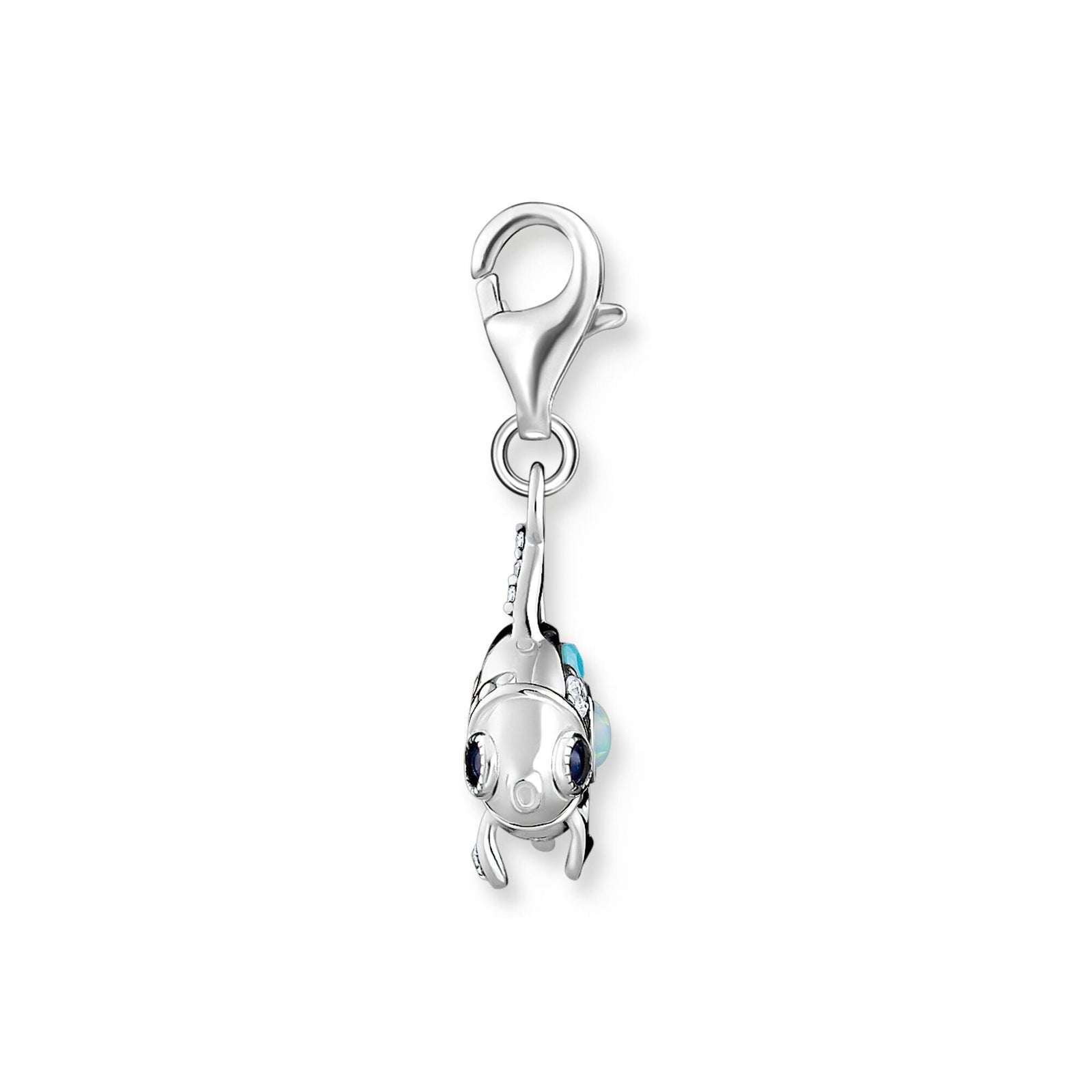 【新発売】 pendant Charm Sabo Thomas fish silver stones blue with アクセサリー