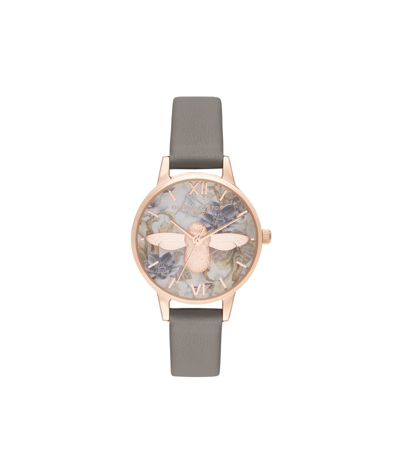 Olivia Burton Marble Florals Signature Bee Watch