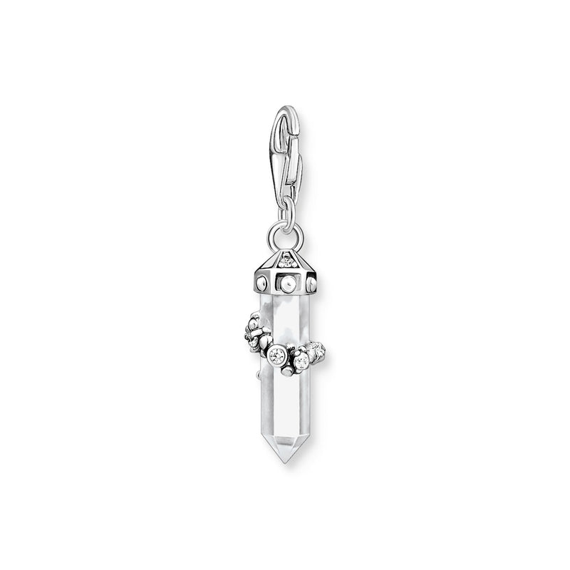 THOMAS SABO Charm pendant milky quartz silver