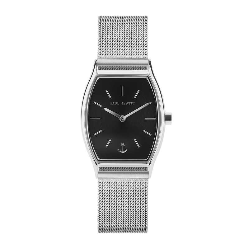 Paul Hewitt Modern Edge Black Sunray Silver Watch