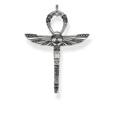 Thomas Sabo Ankh Sign Beetle Black Cubic Zirconia Pendant