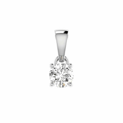 Diamond Solitaire Pendant With 0.20ct Diamonds In 9K White Gold