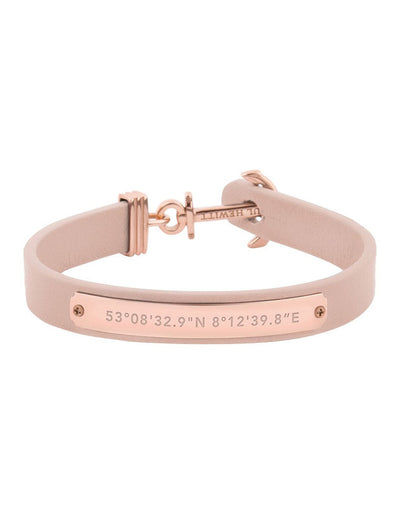 Paul Hewitt Signum Female Coordinates Rose Gold / Nude Bracelet - XS
