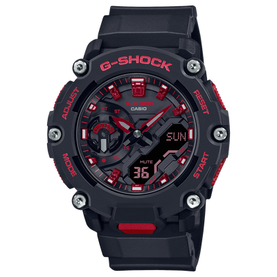 G-Shock Ignite Red Line Black Resin Band Watch GA2200BNR-1A