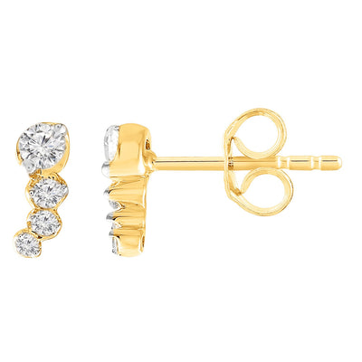 Diamond Fashion Earrings with 0.15ct In Yellow Gold